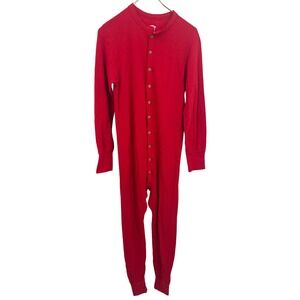 Duofold Cotton Wool Mid‎ Weight Double Layer Thermal Union Suit Red Long Johns